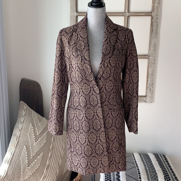 Dialogue Jackets & Blazers - Tapestry xtra long blazer, formal jacket